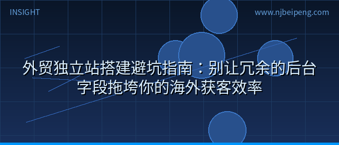外贸独立站搭建避坑指南：别让冗余的后台字段拖垮你的海外获客效率