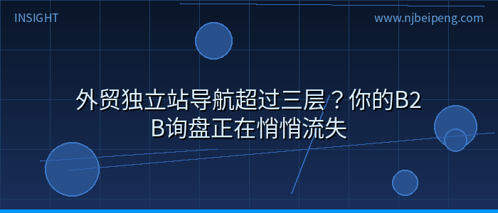 外贸独立站导航超过三层？你的B2B询盘正在悄悄流失